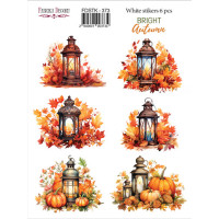 Набір наклейок (стікерів) 9 шт Bright Autumn №372 Яскрава Осінь