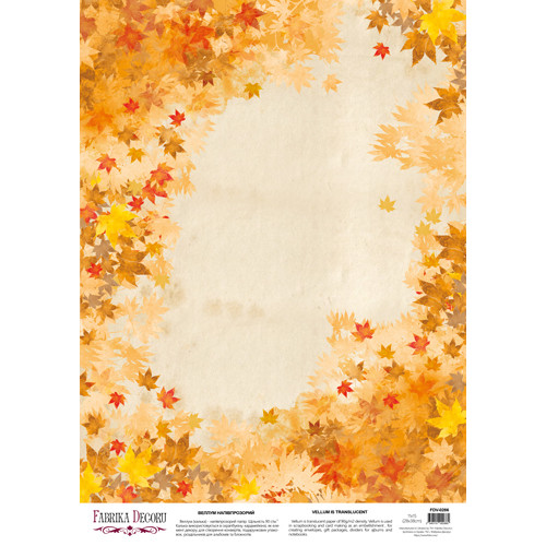 Деко веллум (Лист кальки з малюнком) Bright Autumn, А3 (29,7см х 42см)
