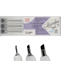 Набор ручек для каллиграфии Kuretake ZIG CALLIGRAPHY PEN Oblique Tip BLACK 3шт.