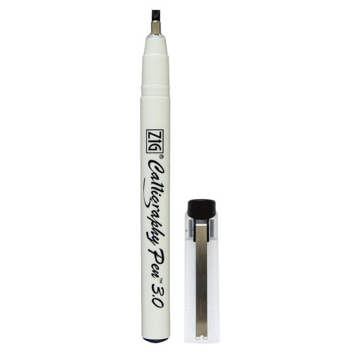 Ручка для каллиграфии Kuretake ZIG CALLIGRAPHY PEN Square Tip BLACK 3.0 мм