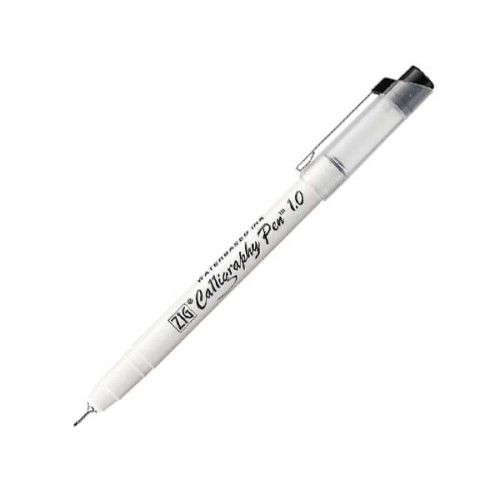 Ручка для каллиграфии Kuretake ZIG CALLIGRAPHY PEN Oblique Tip BLACK 1.0 мм