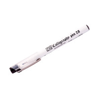 Ручка для каліграфії Kuretake ZIG CALLIGRAPHY PEN Oblique Tip BLACK 2.0 мм