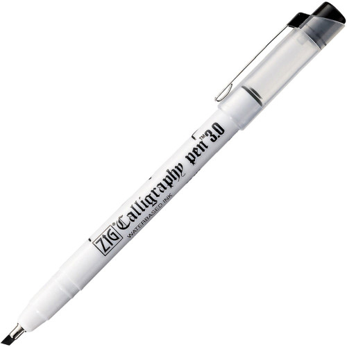 Ручка для каллиграфии Kuretake ZIG CALLIGRAPHY PEN Oblique Tip BLACK 3.0 мм