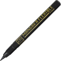 Лайнер Kuretake ZIG CARTOONIST MANGAKA FLEXIBLE Black Fine