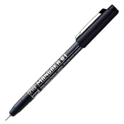 Лайнер Kuretake ZIG CARTOONIST MANGAKA Black 01