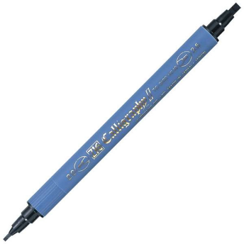 Ручка для каліграфії Kuretake ZIG CALLIGRAPHY Ⅱ BLACK двостороння