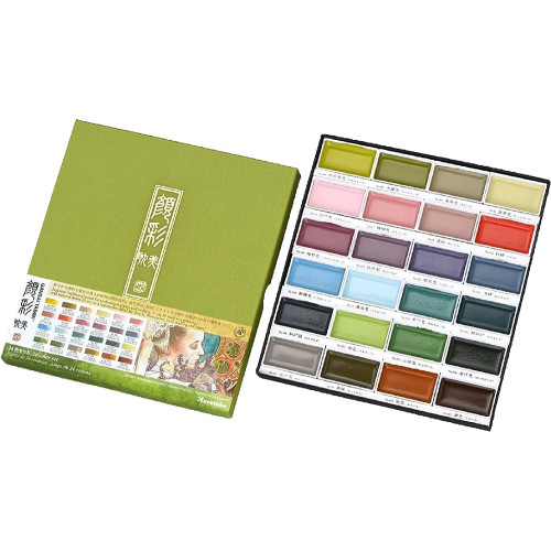 Набор акварельных красок Kuretake Gansai Tambi set II 24 кювет Face color