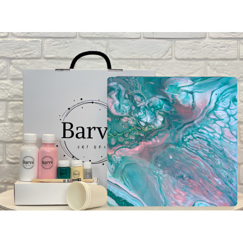 Художній набір для створення картини у техніці флюїд арт, Barva art box 