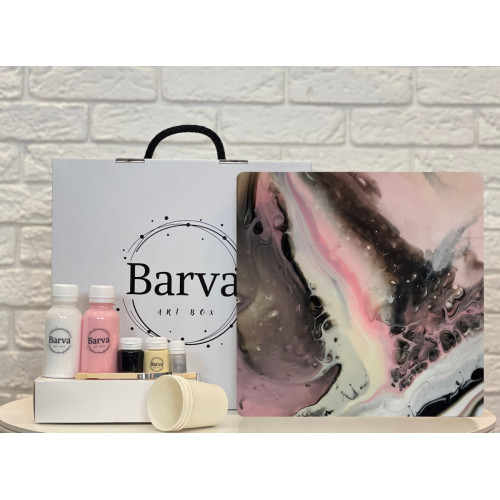 Художній набір для створення картини у техніці флюїд арт, Barva art box 