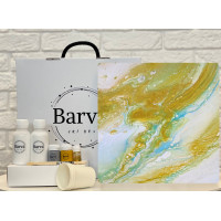 Художній набір для створення картини у техніці флюїд арт, Barva art box 