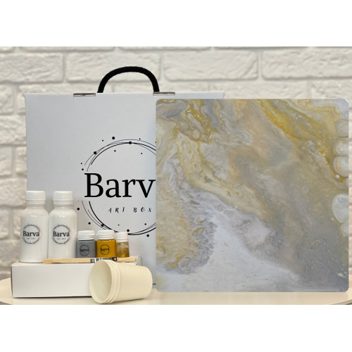 Художній набір для створення картини у техніці флюїд арт, Barva art box 
