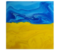 Художественный набор для создания картины в технике флюид арт, Barva art box, Украина Квадрат 30 см - fluid art (жидкий акрил)