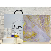 Художній набір для створення картини у техніці флюїд арт, Barva art box 