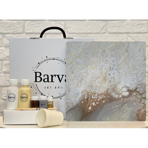 Художній набір для створення картини у техніці флюїд арт, Barva art box 