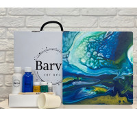 Художній набір для створення картини у техніці флюїд арт, Barva art box 