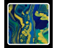 Художественный набор для создания картины в технике флюид арт, Barva art box, Земля Квадрат 30 см - fluid art (жидкий акрил)