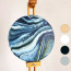Художественный набор для создания картины в технике флюид арт, Barva art box, Луна Круг 30 см - fluid art (жидкий акрил)