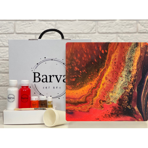 Художній набір для створення картини у техніці флюїд арт, Barva art box 
