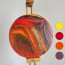 Художественный набор для создания картины в технике флюид арт, Barva art box, Марс Круг 30 см - fluid art (жидкий акрил)