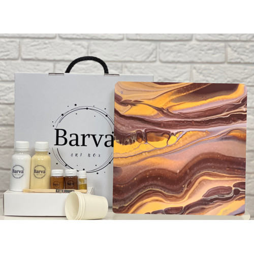 Художній набір для створення картини у техніці флюїд арт, Barva art box 