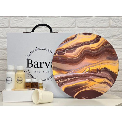 Художній набір для створення картини у техніці флюїд арт, Barva art box 
