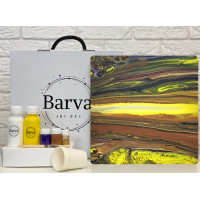 Художній набір для створення картини у техніці флюїд арт, Barva art box 