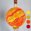 Художественный набор для создания картины в технике флюид арт, Barva art box, Солнце Круг 30 см - fluid art (жидкий акрил)