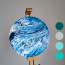 Художественный набор для создания картины в технике флюид арт, Barva art box, Уран Круг 30 см - fluid art (жидкий акрил)