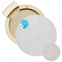 Набор круглых холстов на подрамнике 50, 40,30,20 см Грунт бесцветный (цвет льна натуральный) НК40Л166-50 Лен 410 г/м2