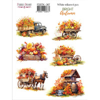 Набір наклейок (стікерів) 6 шт Bright Autumn 367 Яскрава Осінь