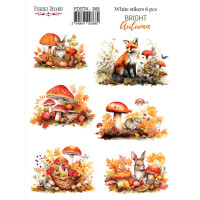 Набор наклеек (стикеров) 6 шт Bright Autumn 368 Яркая Осень