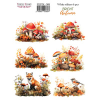 Набір наклейок (стікерів) 6 шт Bright Autumn 369 Яскрава Осінь