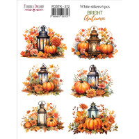 Набор наклеек (стикеров) 6 шт Bright Autumn 372 Яркая Осень