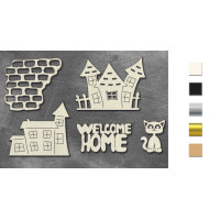 Набор чипбордов Welcome home 10х15 см 819 Серебро