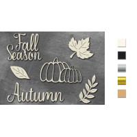 Набор чипбордов Fall season 10х15 см 821 Молочный