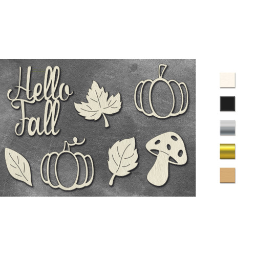 Набор чипбордов Hello Fall 10х15 см 822 Молочный