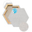 Холст на подрамнике Сота 60х60 см шестиугольник, лен, 410 г/м грунт бесцветный (цвет льна натуральный), сред зерно ПСп45Б1666060
