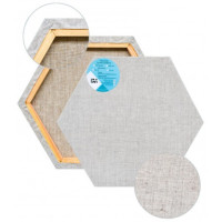 Холст на подрамнике Сота 45х45 см шестиугольник, лен, 410 г/м грунт бесцветный (цвет льна натуральный), сред зерно ПСп45Б1664545 Холст на подрамнике Сота 45х45 см шестиугольник, лен, 410 г/м грунт бесцветный (цвет льна натуральный), сред зерно ПСп45Б1664545