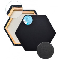 Холст на подрамнике Сота 30х30 см шестиугольник, хлопок 410 г/м грунт черный, сред зерно ПСп35Б1623030