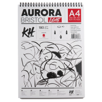 Альбом для рисунку на спіралі Portrait Bristol, А4, 180 г/м, 40 л., білий, Aurora