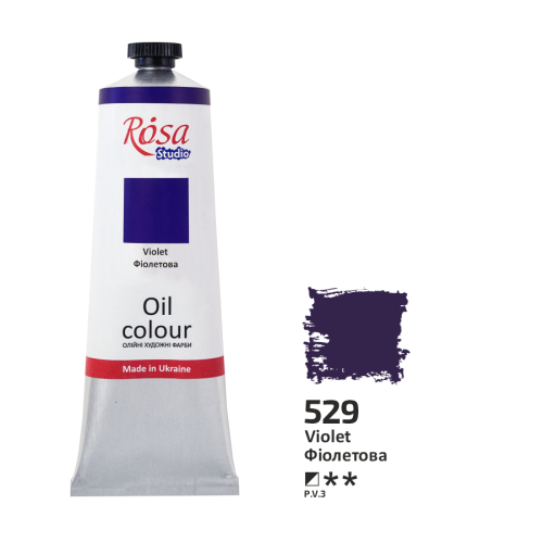 Фарба олійна, 529 Фіолетова, 100 мл, ROSA Studio