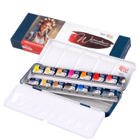 Набір акварельних фарб ROSA Gallery Портрет 14 кол, в металевому пеналі