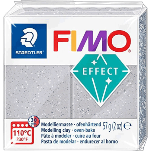Пластика Effect, Срібло з блискітками, 57г, Fimo