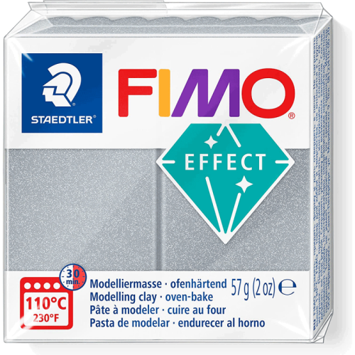 Пластика Effect, Срібло металік, 57г, Fimo