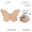 Набір для творчості, 3D картина, панно-мозаїка „Метелик“ 2, МДФ, 42х28 см, ROSA Talent