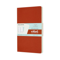 Записник Moleskine Volant середній / Нелінований Корал, Аква (2 шт) (8058647620534)