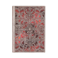 Записная книжка Paperblanks Серебряная Филигрань - Гранат средний 12х18 см Линейка Flexi (9781439794036)