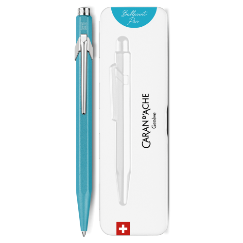 Ручка Caran d'Ache 849 Colormat-X Бірюзова + box (7630002351881)