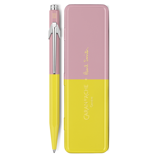 Ручка Caran d'Ache 849 Paul Smith Chartreuse Yellow & Rose Pink + пенал (7630002353250)