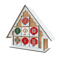 Мини адвент-календарь Кроха на 7 дней с цифрами-наклейками, Дуб-Белый